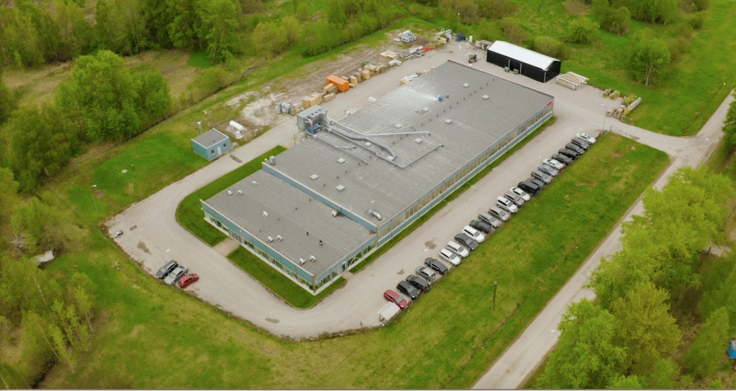 Droneshot of the factory
